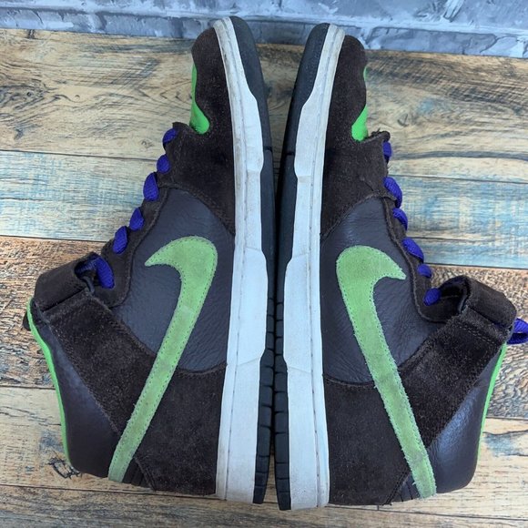 Nike Dunk SB Mid Donatello Baroque Brown Radiant Green 314383-231 Mens Size 10 - Picture 10 of 12
